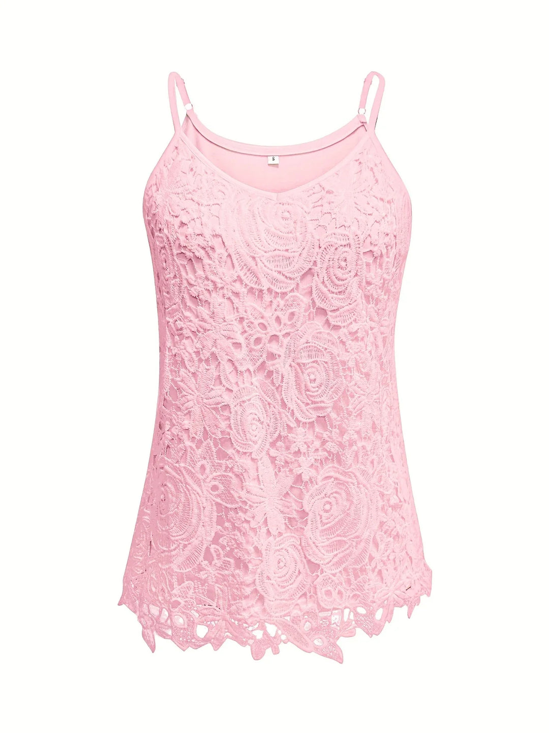 Juna - Elegant Sleeveless Lace Top With V Neck