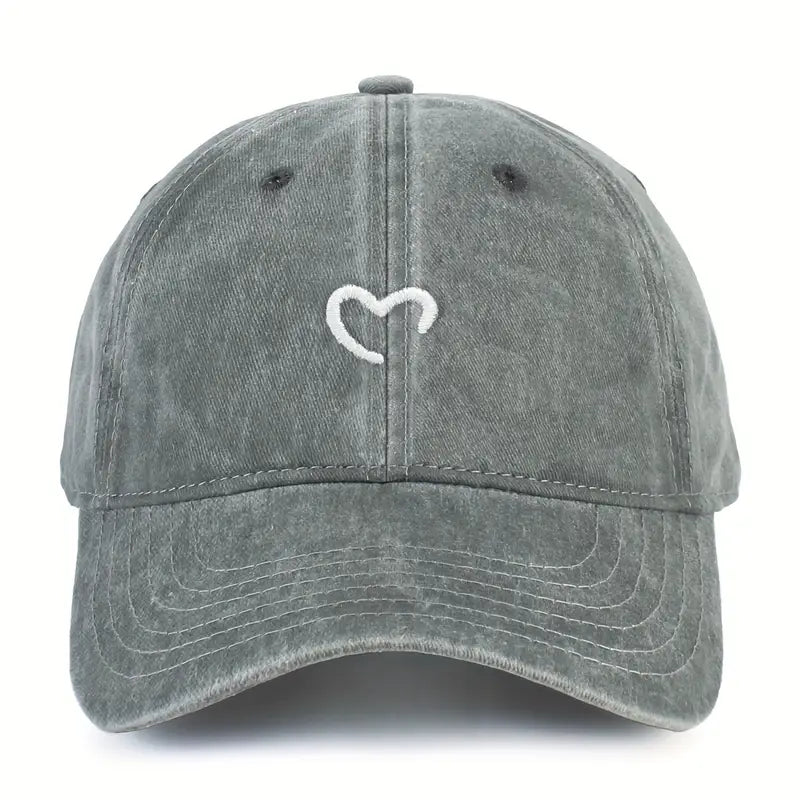 Marlia - Embroidered Heart Stitched Cap
