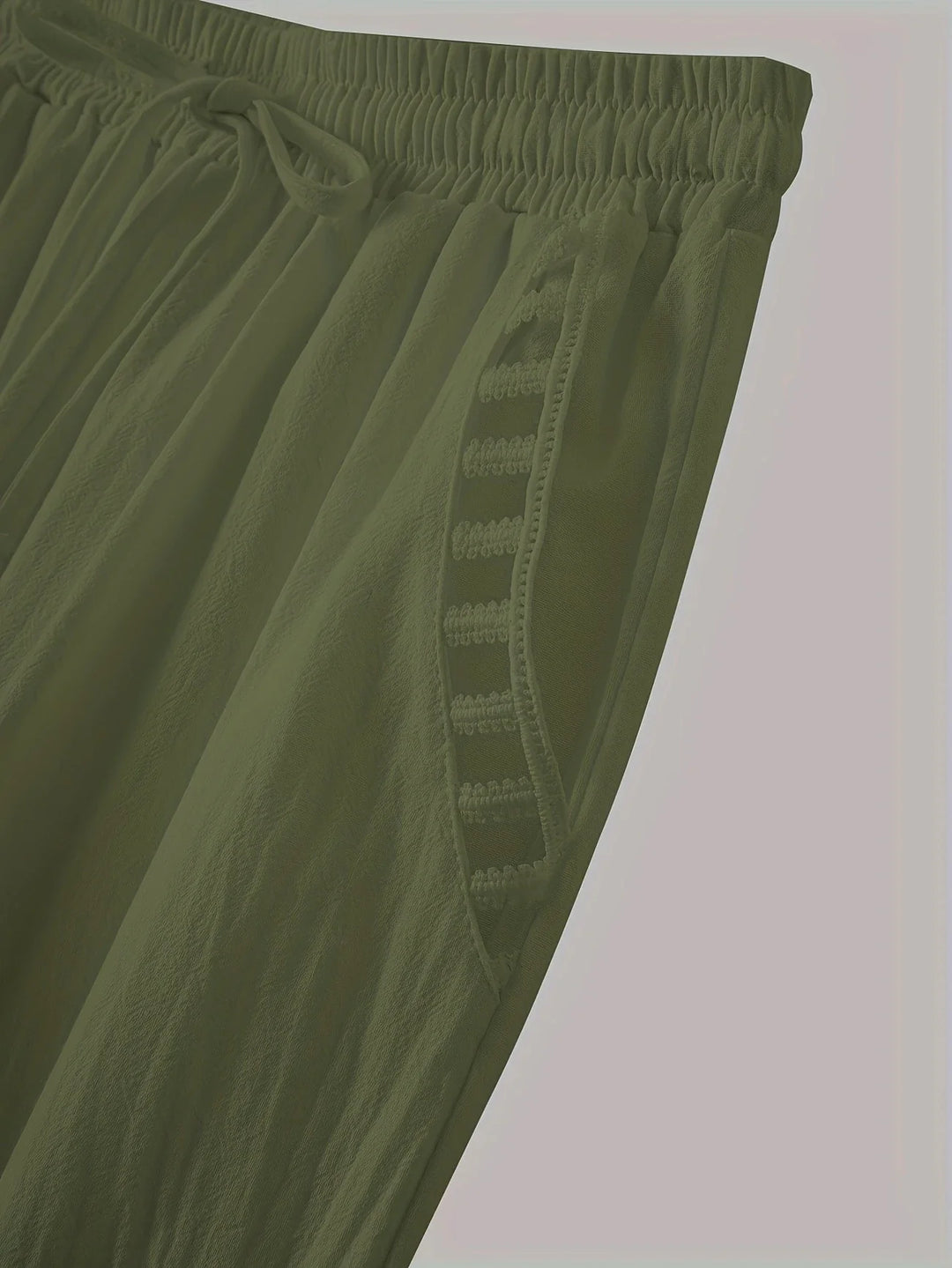 Tracey - Contrast Trim Cropped Pants