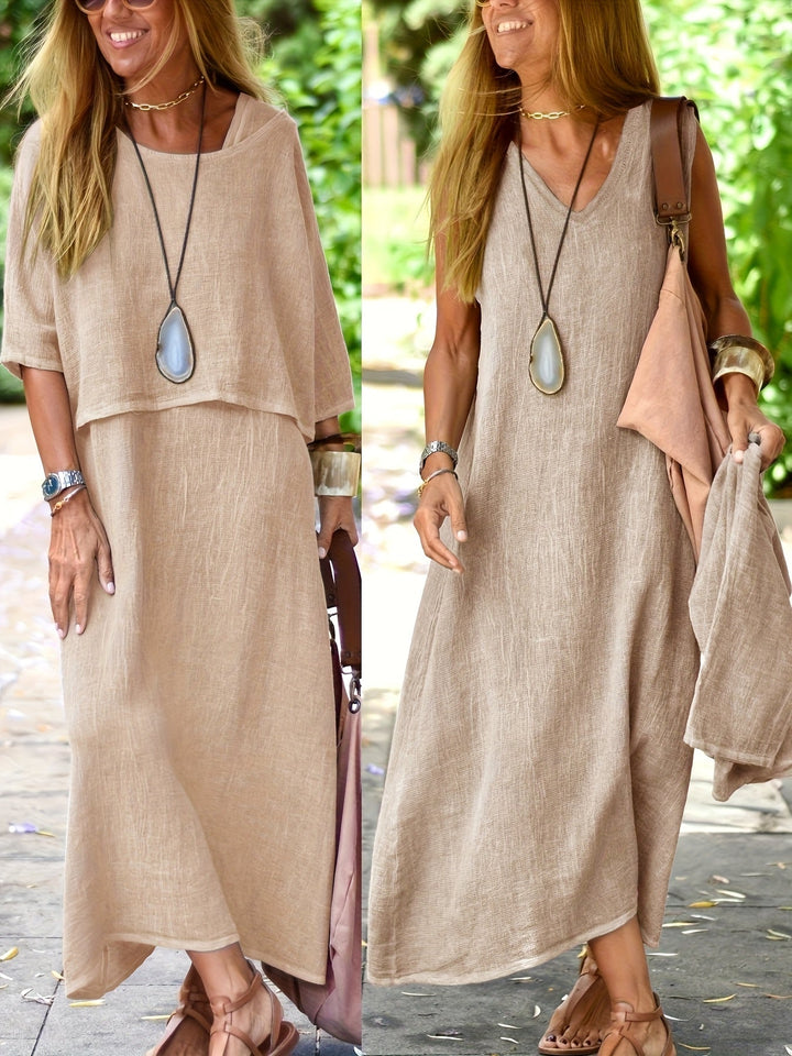 Arline - Two Piece Dress In Linen