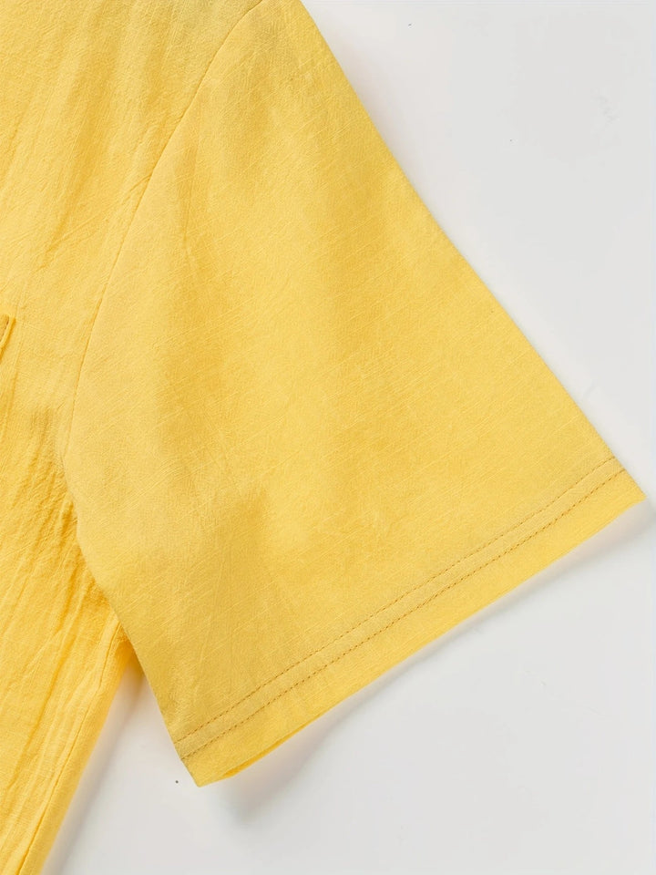 Markos - Casual Short Sleeve Shirt With Button