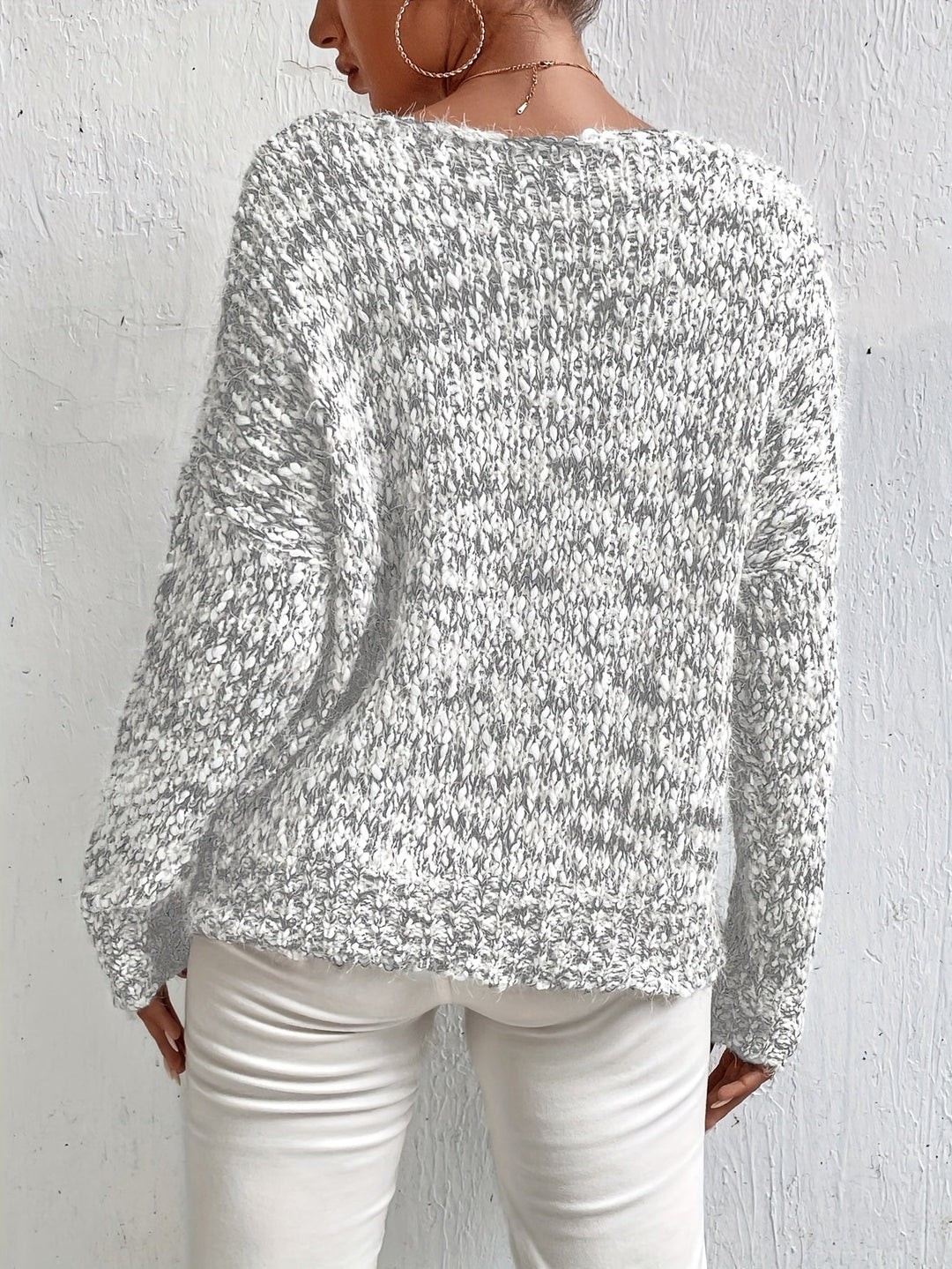 Chryselda - Casual Long Sleeve Knitted Sweater