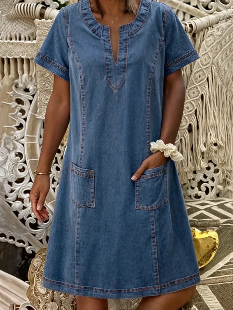 Polixeni - Soft Denim Dress