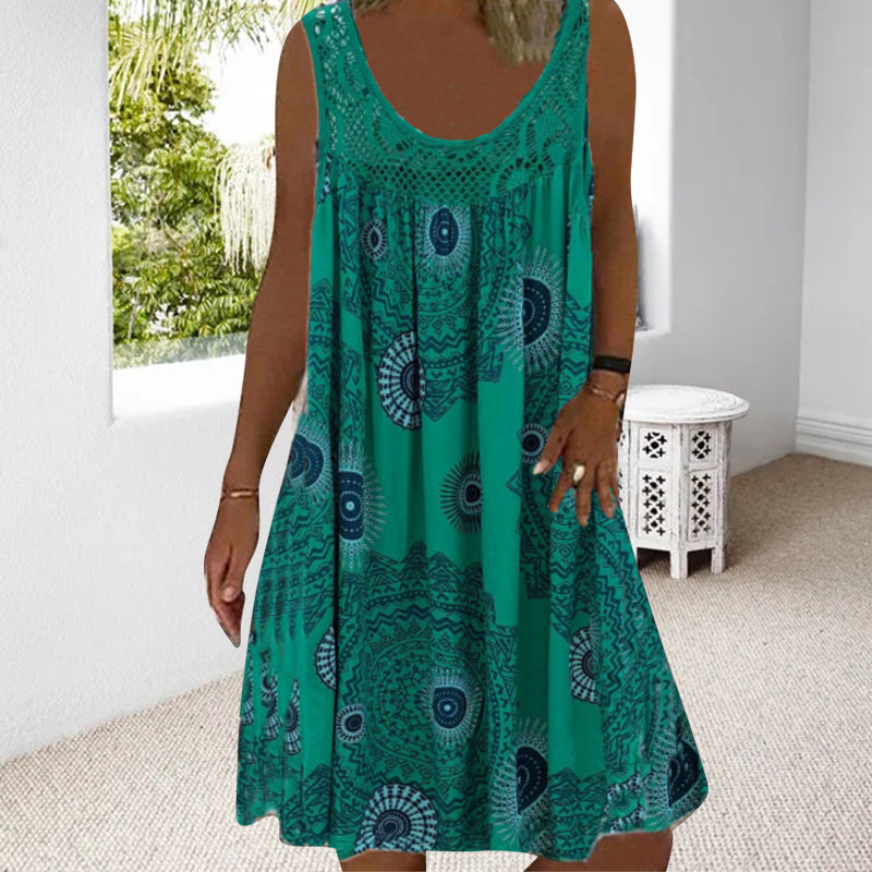 Paduch - Casual Summer Sleeveless Dress With Print