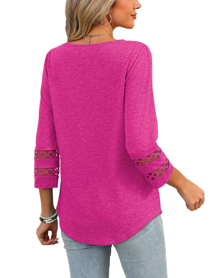 Ruthie - Long Sleeve V-Neck Shirts