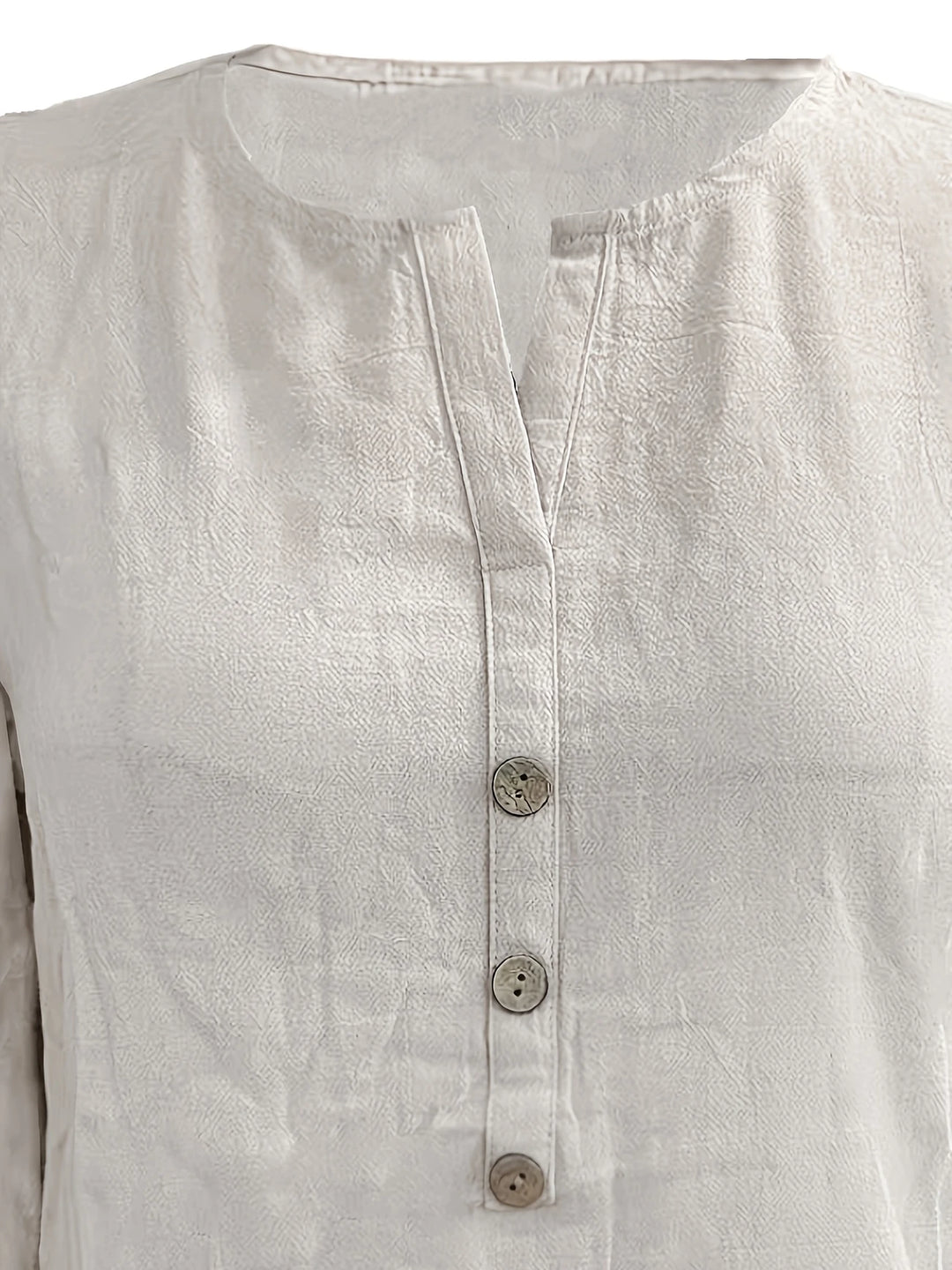 Mykaela - Casual Cotton And Linen Blouse