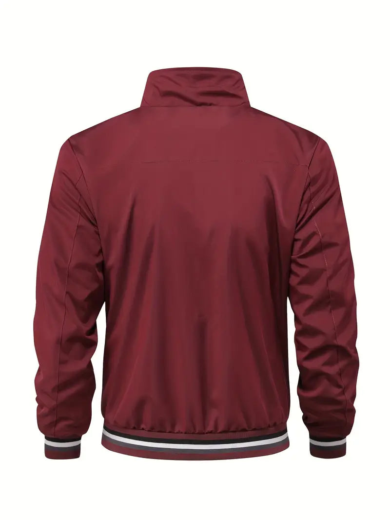 Stanton - Casual Stand Collar Zip Up Jacket