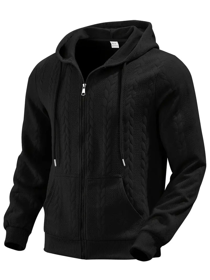 Philipp - Casual Zip Up Hoodie With Long Sleeve