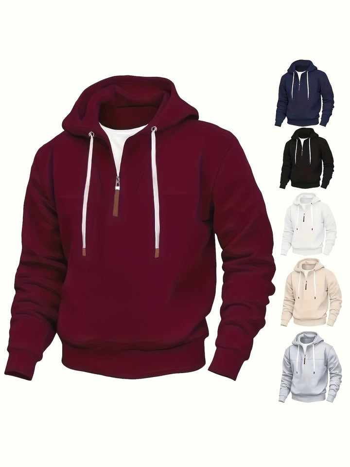 Kolton - Hooded Sweatshirt with Half Zipper