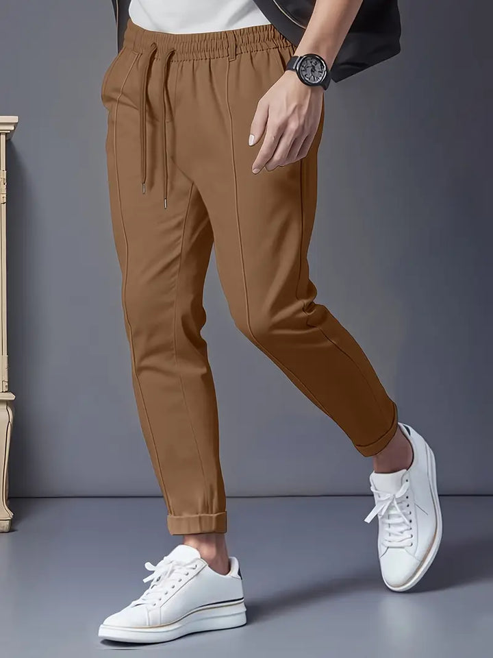Crawford - Casual Slim-Fit Trousers With Elastic Waist