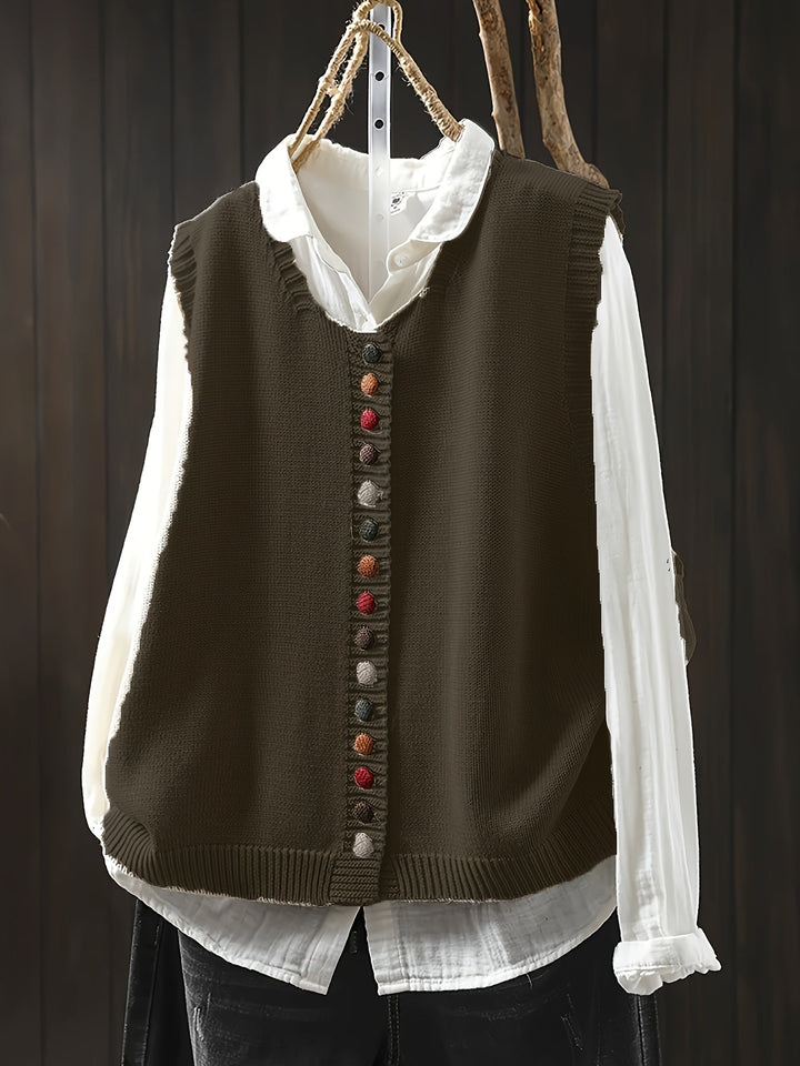 Toriana -  SleeveLess Knitted Vest