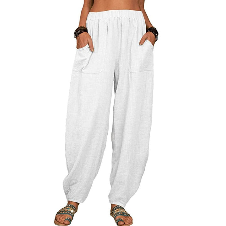 Zinzi - Casual Loose Cotton Linen Harem Pants