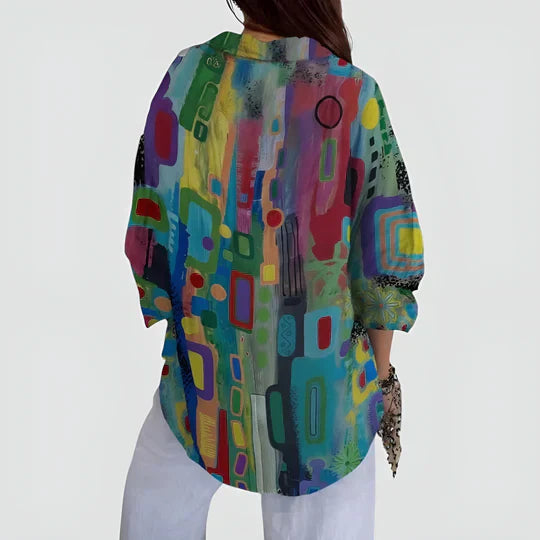 Amalie - Blouse With Colorful Design