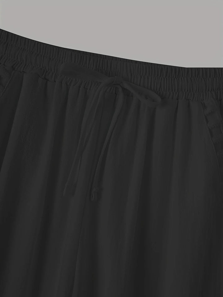 Tracey - Contrast Trim Cropped Pants