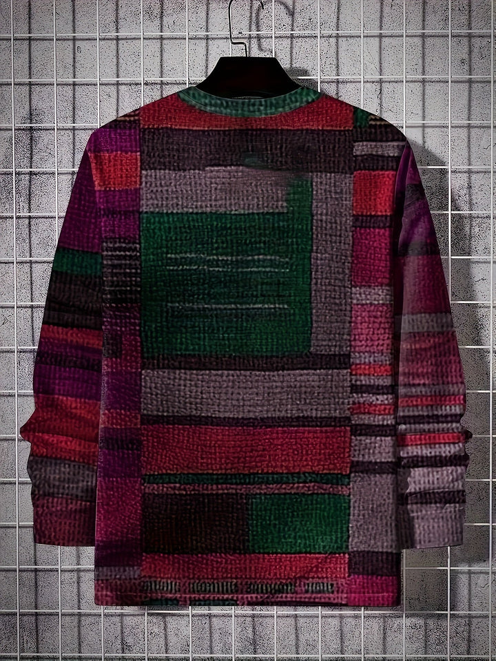 Calvin - Long Sleeve T-Shirt With Blocks Pattern