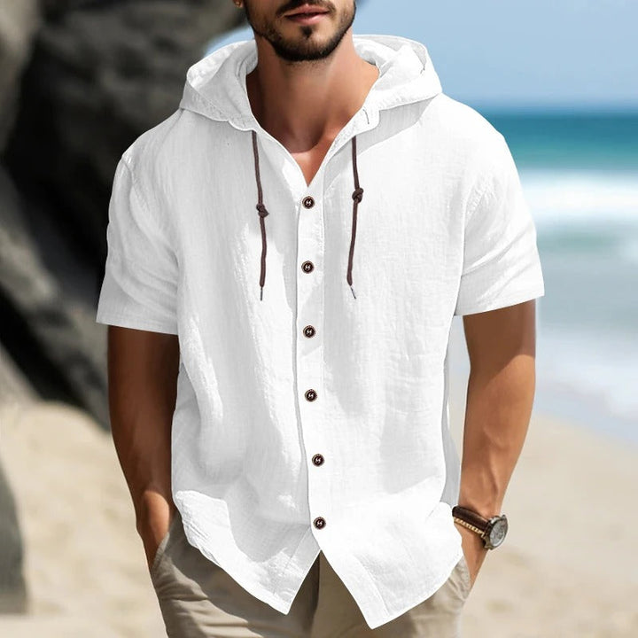 Osvaldo - Comfortable Short Sleeve Hooded Shirt