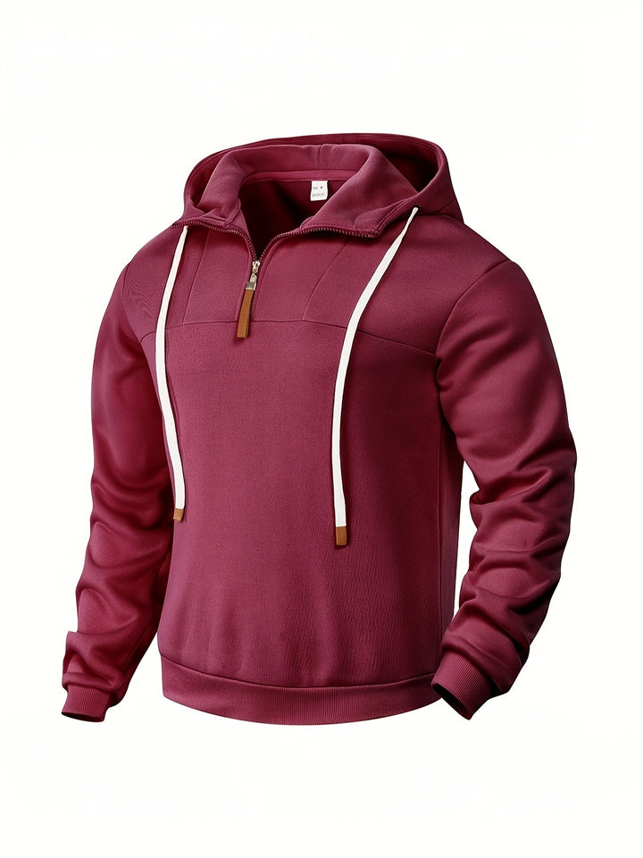 Kolton - Hooded Sweatshirt with Half Zipper