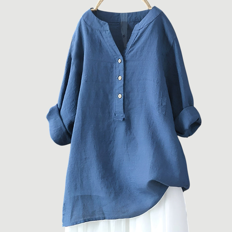 Zarina - Comfortable Linen Blouse