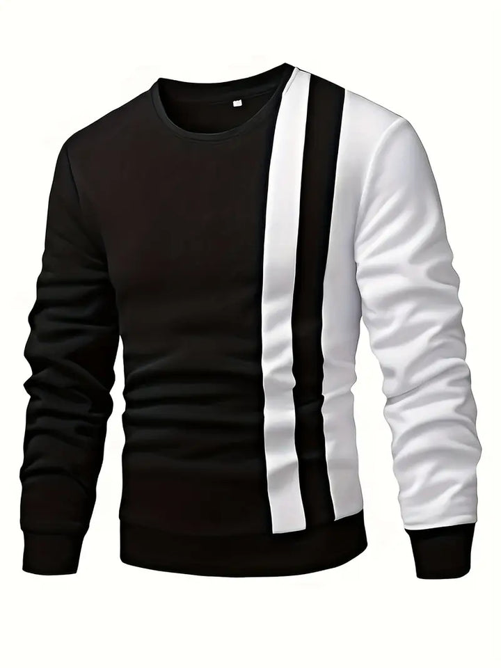 Blaine - Stylish Stripe Contrast Sweatshirt