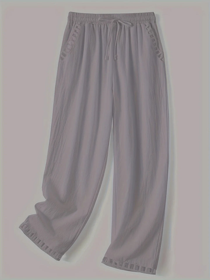 Tracey - Contrast Trim Cropped Pants