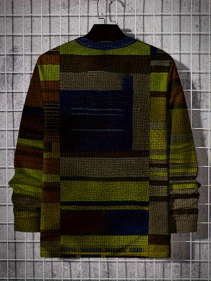Calvin - Long Sleeve T-Shirt With Blocks Pattern
