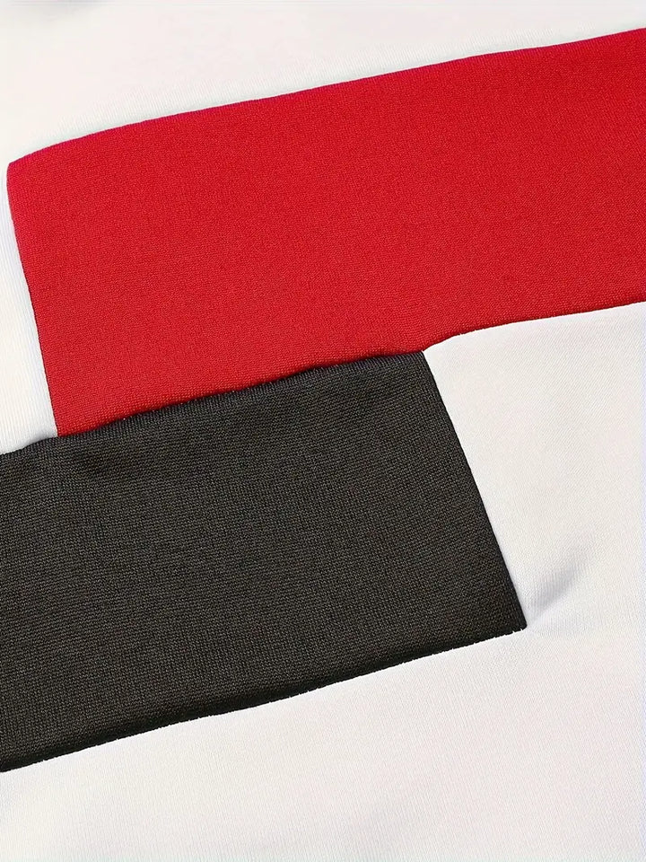 Tigran - Stylish Patchwork Hoodie