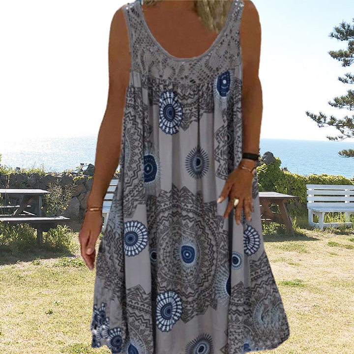 Paduch - Casual Summer Sleeveless Dress With Print