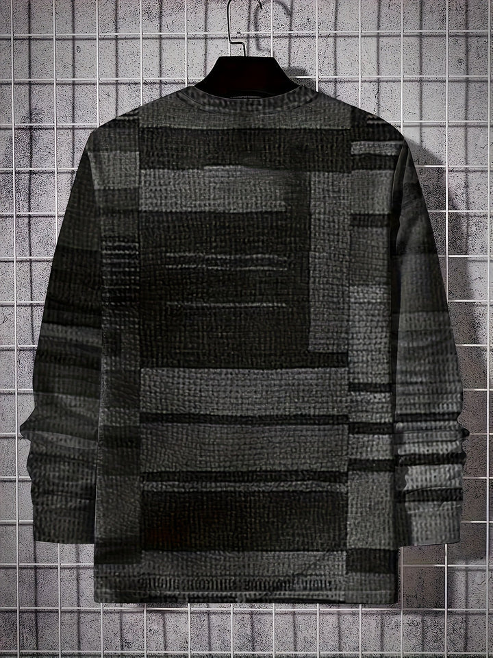 Calvin - Long Sleeve T-Shirt With Blocks Pattern