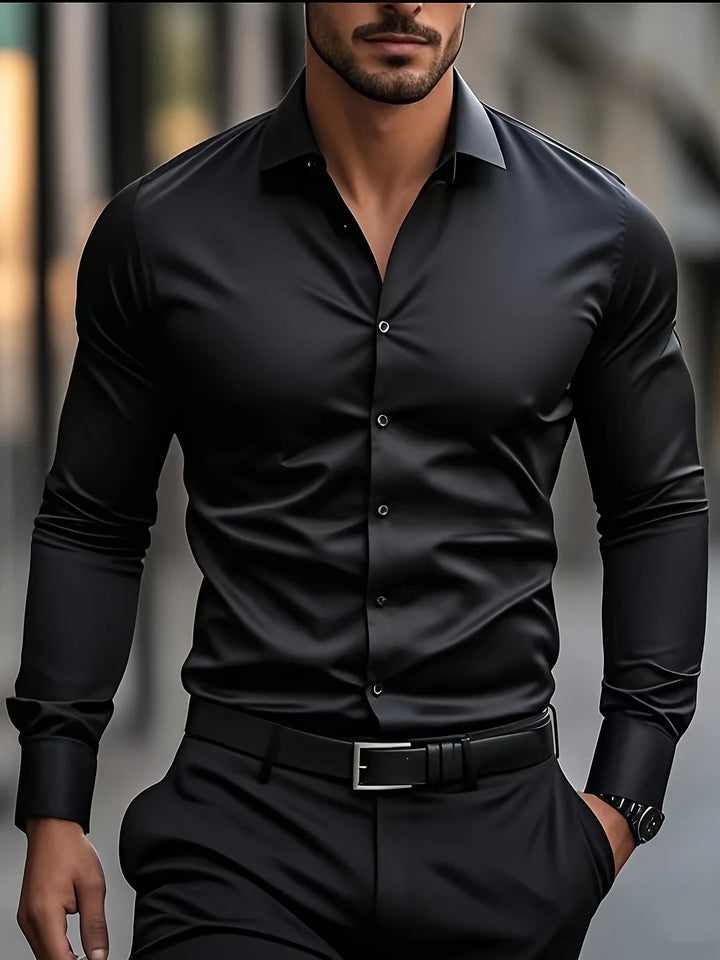 Byron - Elegant Long Sleeve Shirt With Button