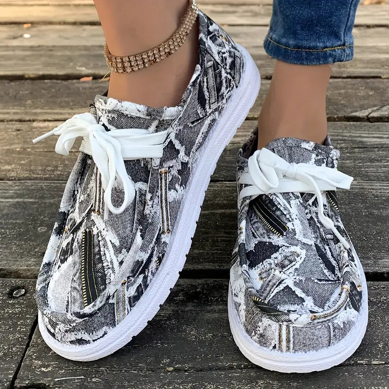 Ulanda - Non Slip Denim Print Sneaker
