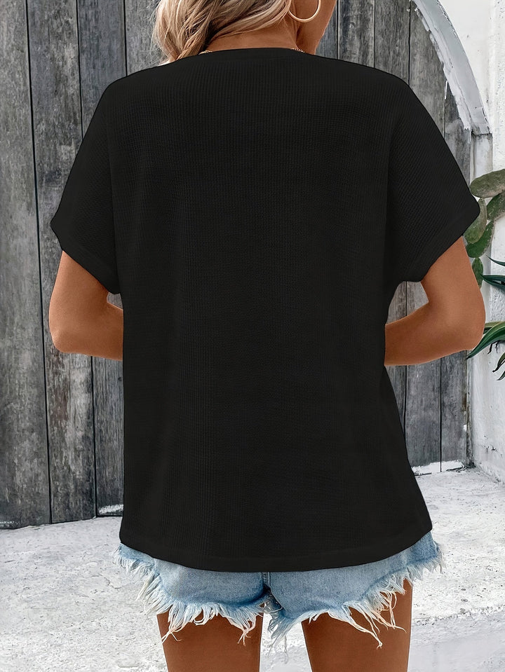 Marylou - Casual Crew Neck Short Sleeve Top