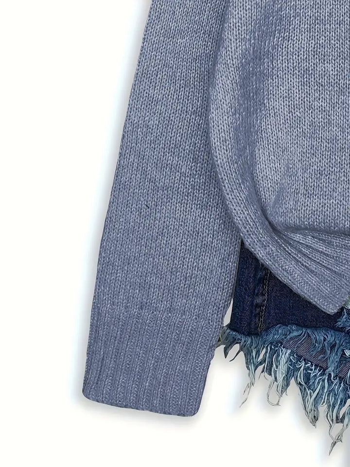 Urvana - Cat Print Long Sleeve Sweater