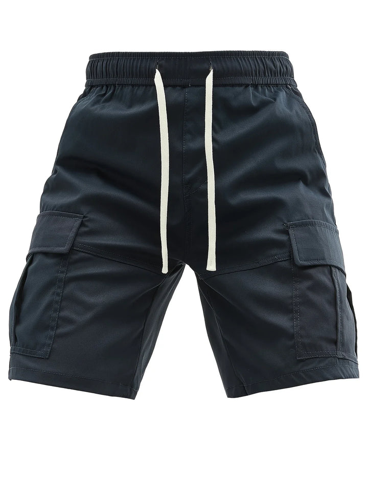 Lewand - Elegant Loose Fit Cargo Shorts With Side Pocket