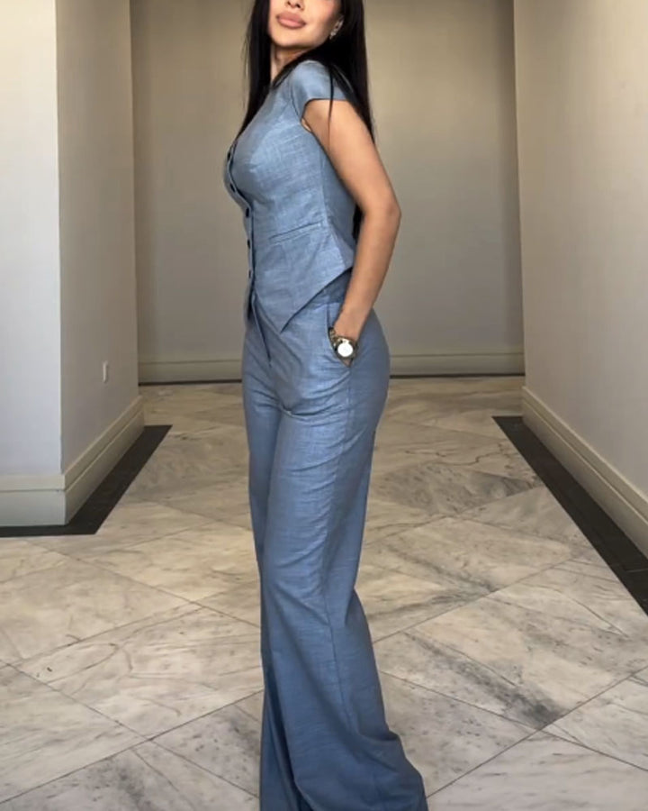 Nizhoni - Linen Blouse and Pants Set