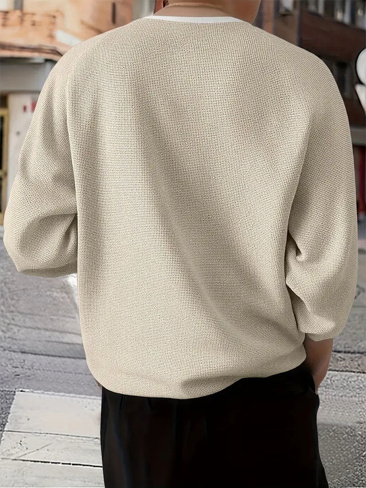 Brogan - Relaxed Fit Long-Sleeve Henley Shirt