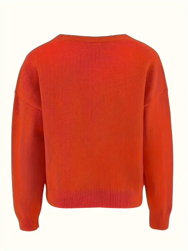 Korina - Elegant Long Sleeve Cardigan With Button