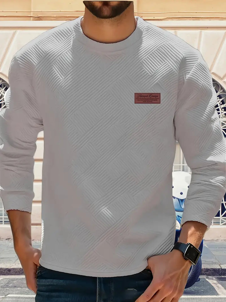 Malinga - Casual Geometric Pattern Sweatshirt With Long Sleeve