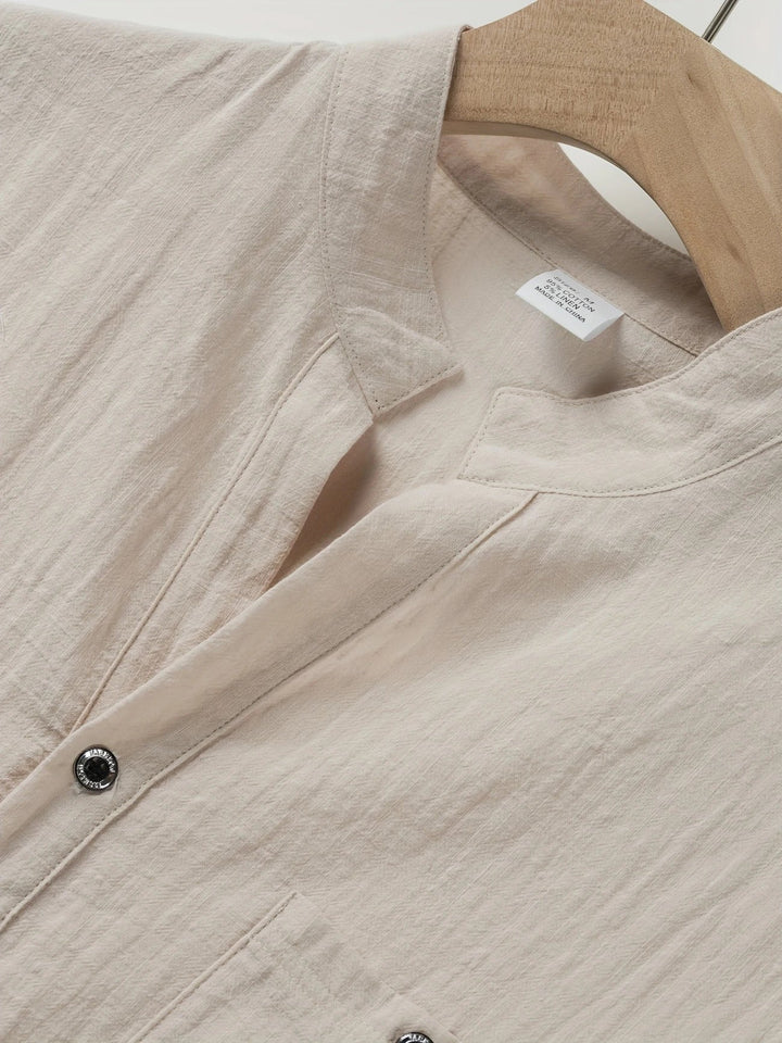 Markos - Casual Short Sleeve Shirt With Button