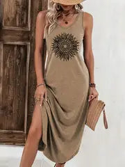 Brandy - Stylish SLleevless Maxi Dress