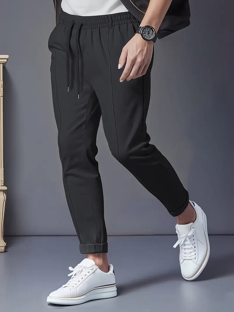 Crawford - Casual Slim-Fit Trousers With Elastic Waist