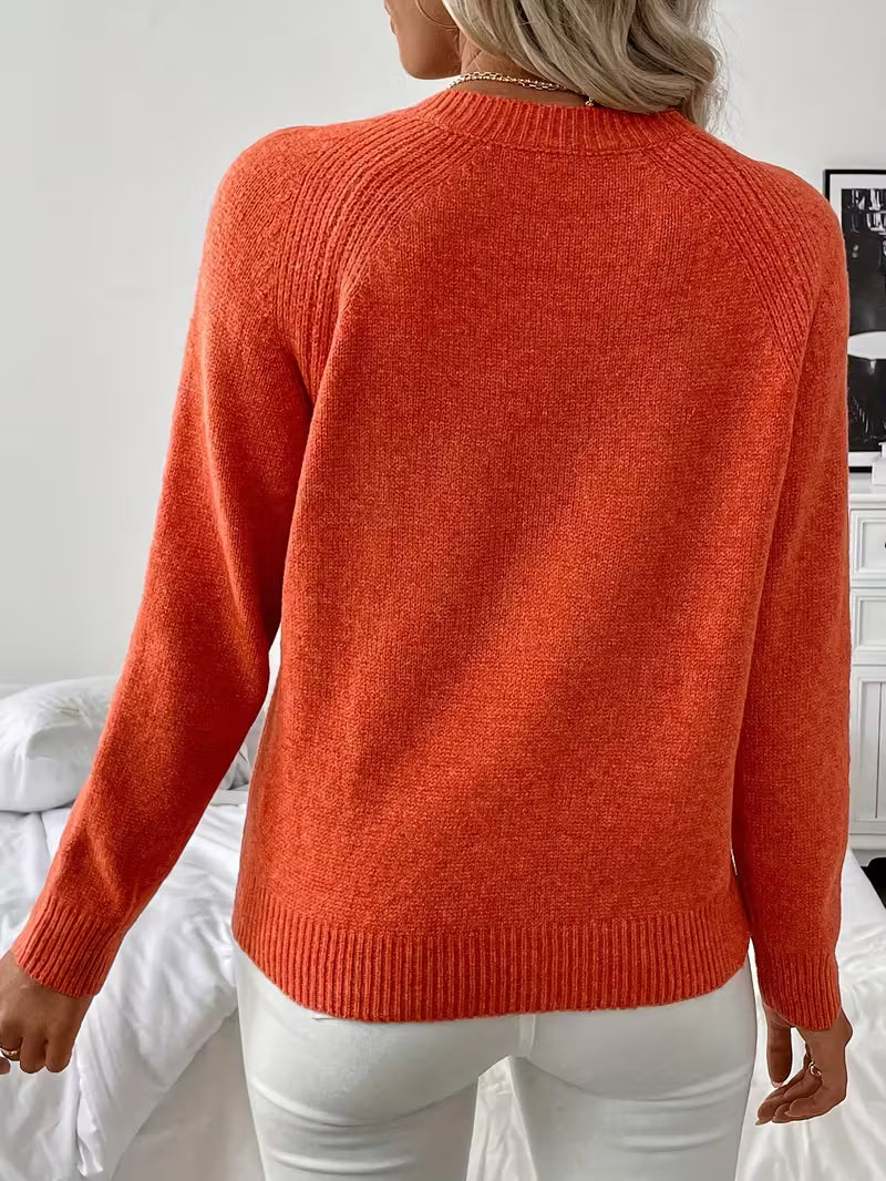 Hilarina - Long Sleeve Knitted Sweater