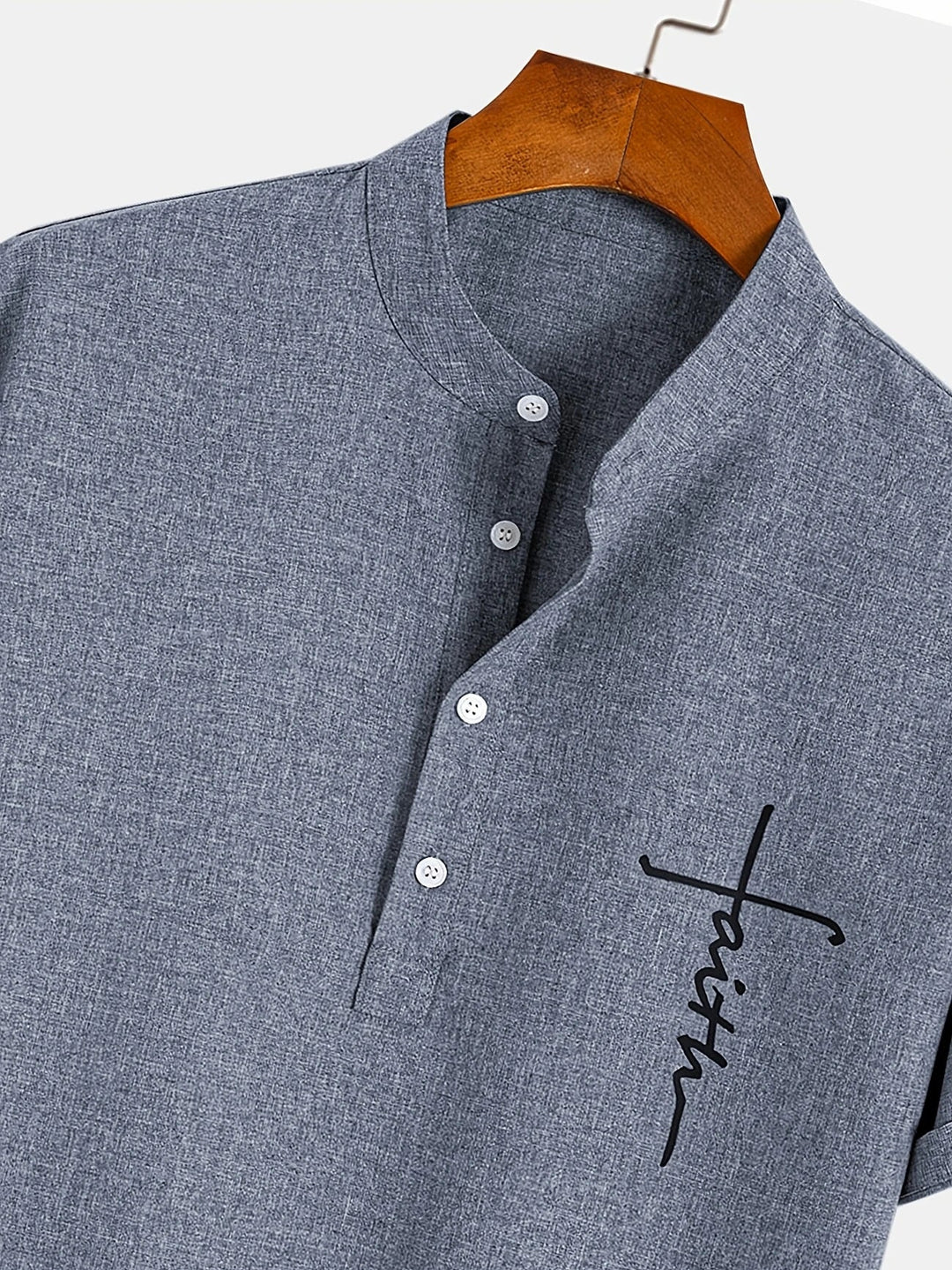 Elliott - Elegant Short Sleeve Shirt With Stand Collar