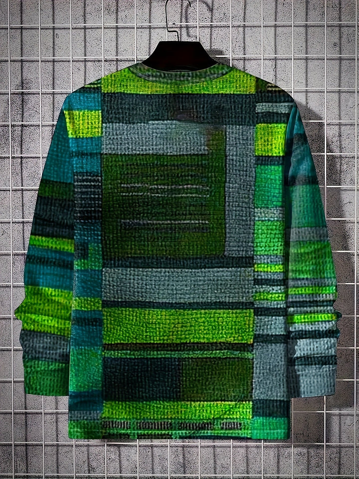 Calvin - Long Sleeve T-Shirt With Blocks Pattern