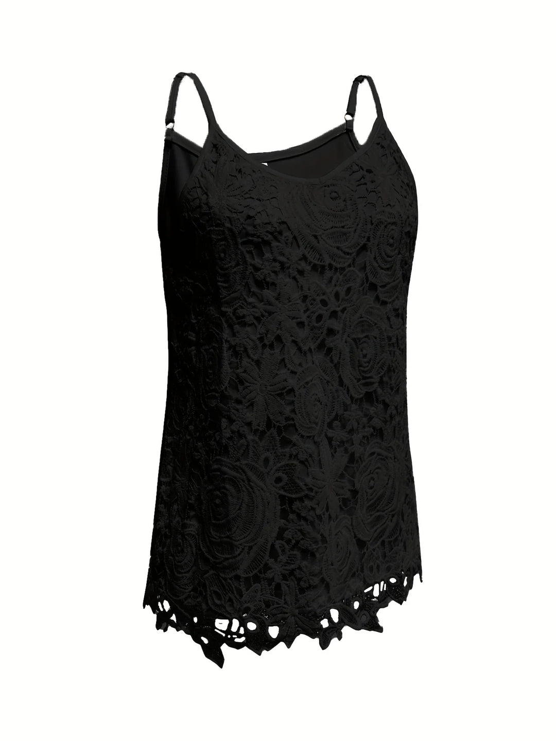 Juna - Elegant Sleeveless Lace Top With V Neck