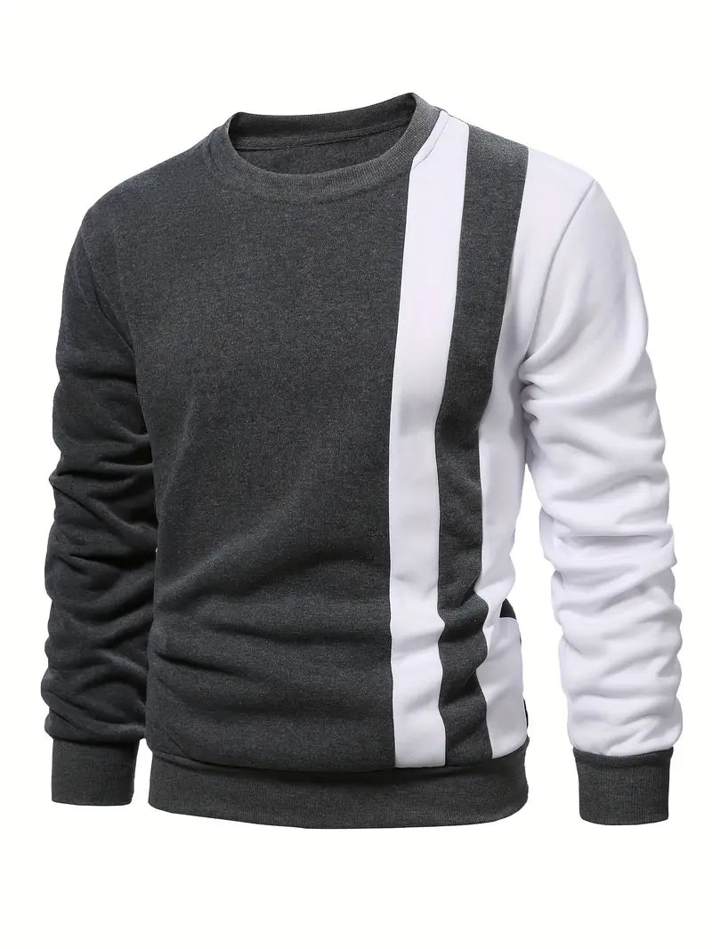 Blaine - Stylish Stripe Contrast Sweatshirt