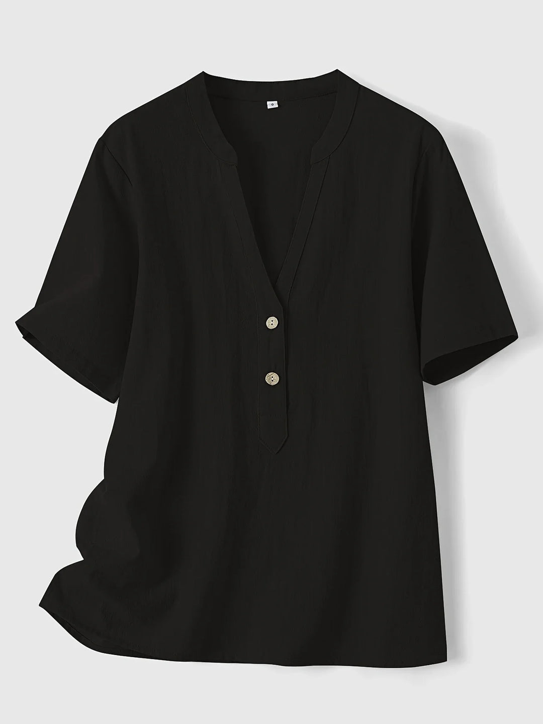 Nerida - Fashionable V-neck And Short Sleeve Blouse