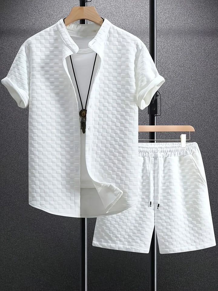 Zane - Casual Summer Short Sleeve Shirt And Short Set