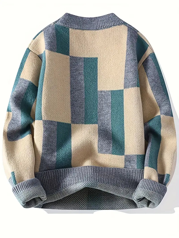 Tyrone - Geometric Pattern Knitted Sweater