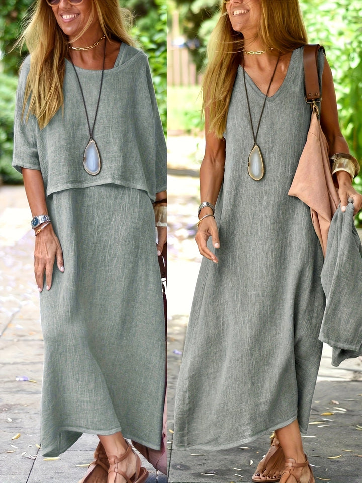 Arline - Two Piece Dress In Linen