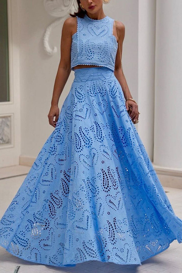 Rosanna - Sleeveless Two-Piece Lace Set